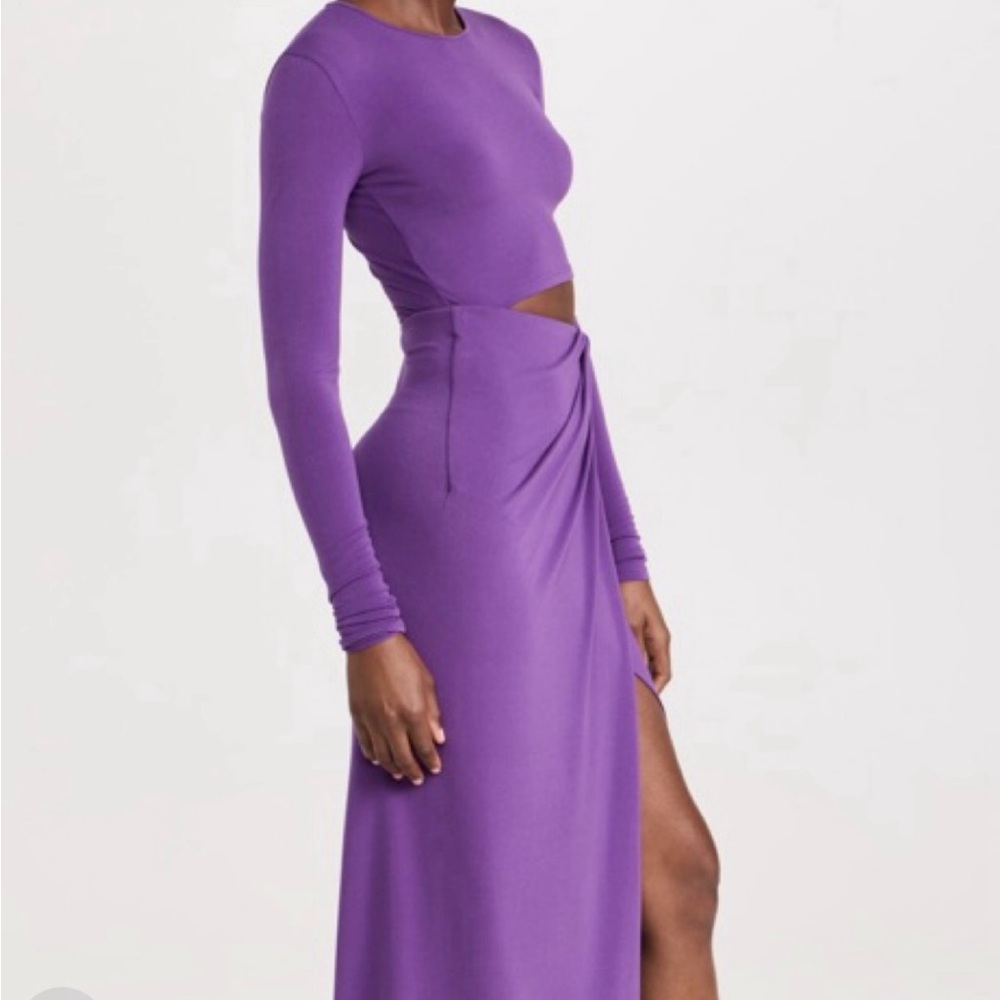 Elegant Purple Long Sleeve Dress
